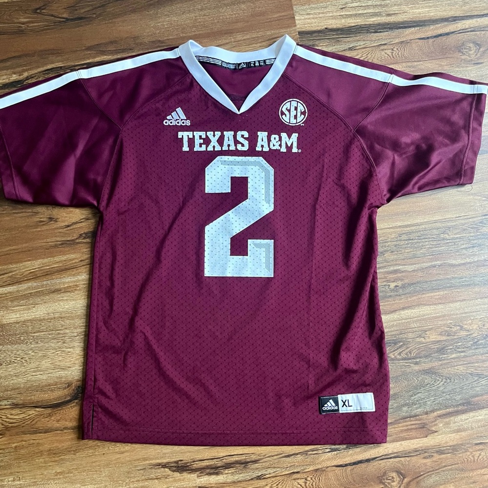 Adidas Maroon and White Texas A&M Jersey Johnny manzel xl - Picture 3 of 8